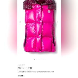 Moncler LUZULE vest size 4
100%authentic worn once
Original price 1395+tax